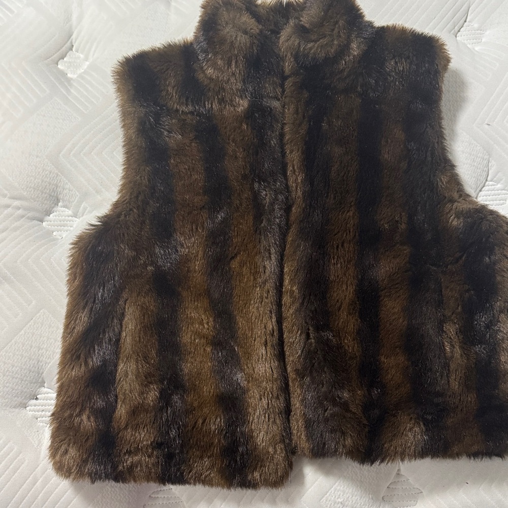 Faux Fur Brown Vest